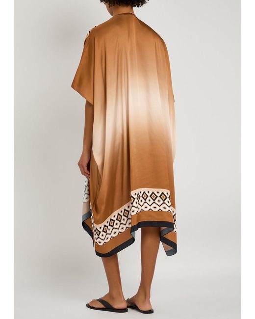 Max Mara Multicolor Dany Printed Satin Robe