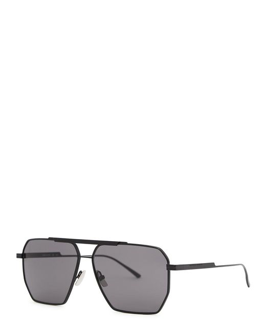 Bottega Veneta Multicolor Matte Aviator-Style Sunglasses, Sunglasses for men