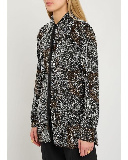 Rabanne Black Bead-Embellished Shirt