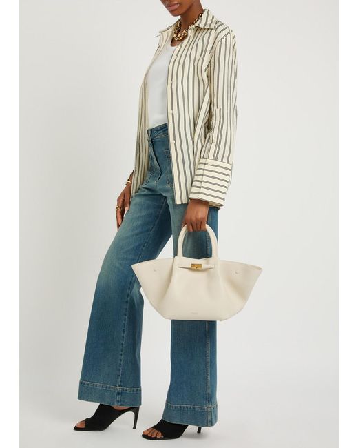 DeMellier London Natural New York Midi Leather Tote