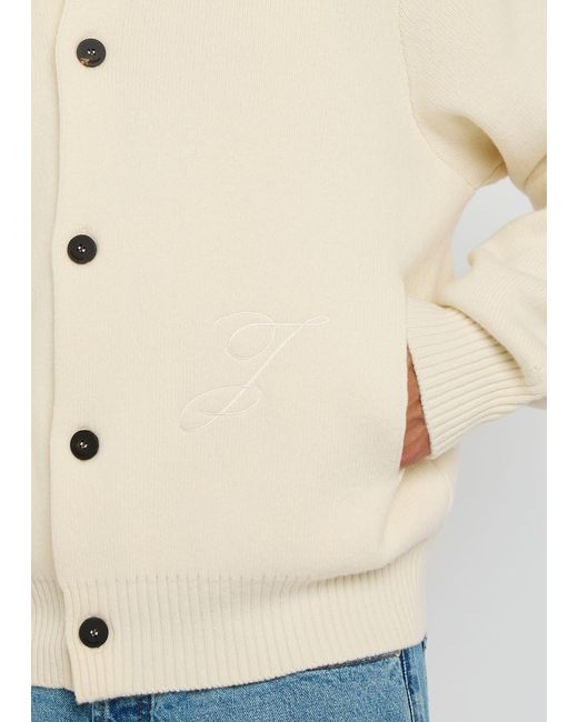 Jacquemus Natural Le Cardigan Pallone Wool-Blend Cardigan for men