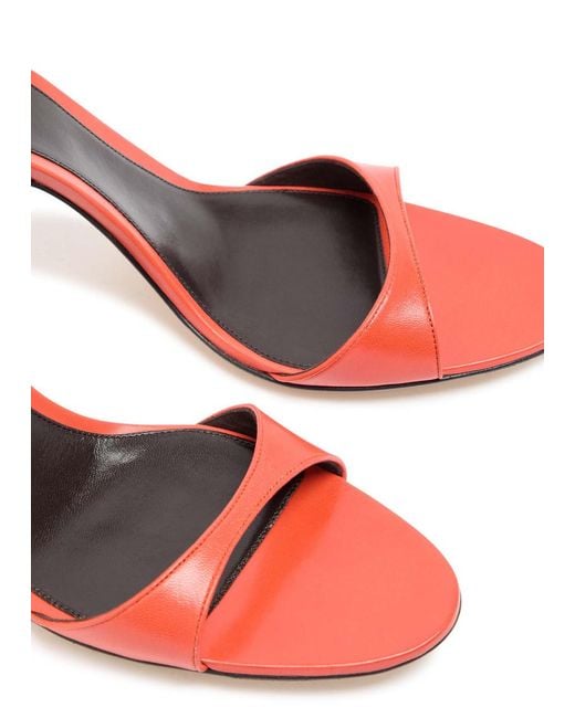 The Row White Vika Ankle Strap 80 Leather Sandals
