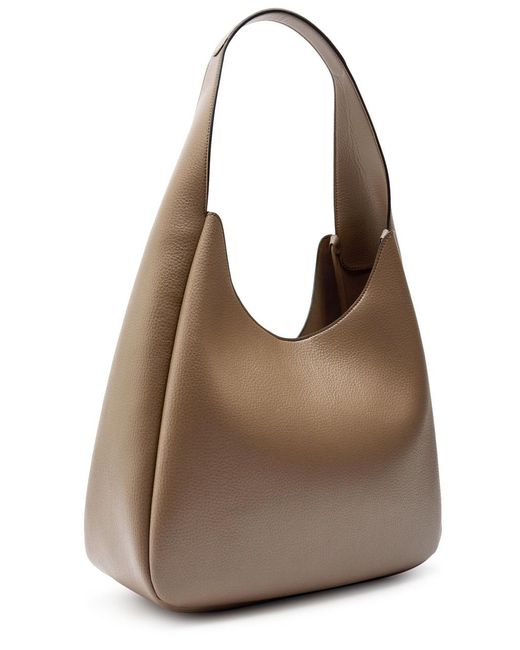 Stella McCartney Brown Logo Large Faux Leather Shoulder Bag