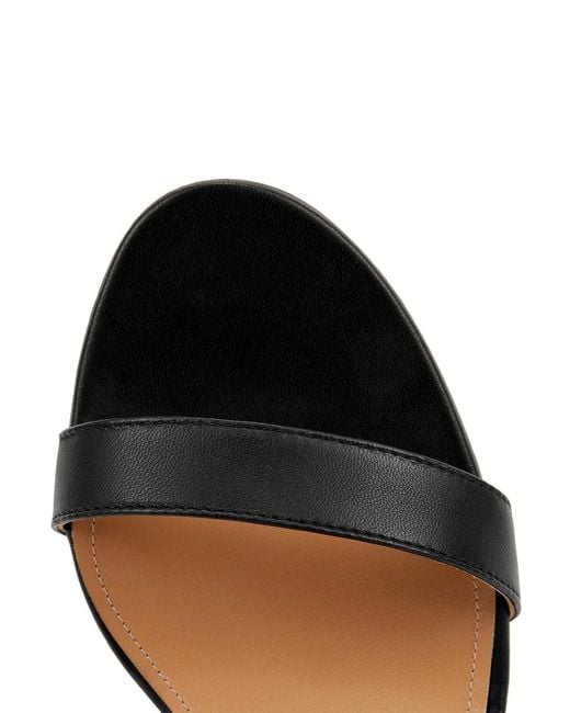 Aquazzura Black So Nude 85 Leather Slingback Sandals