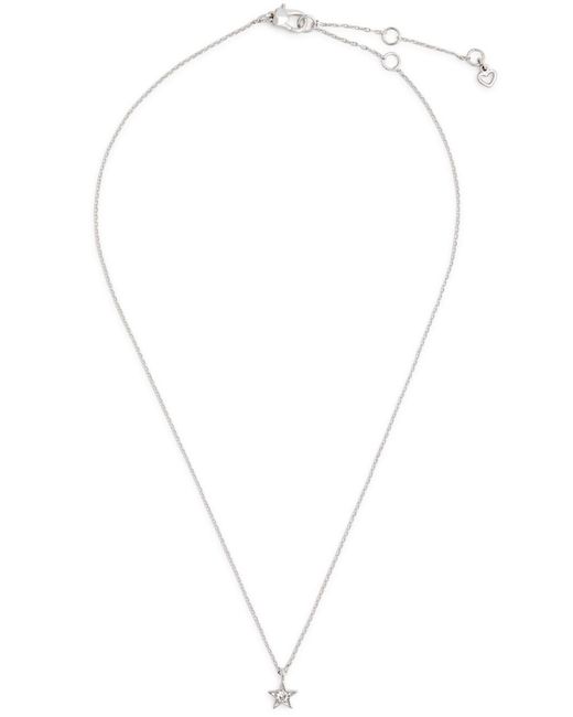 Kate Spade White Set In Stone Star Necklace