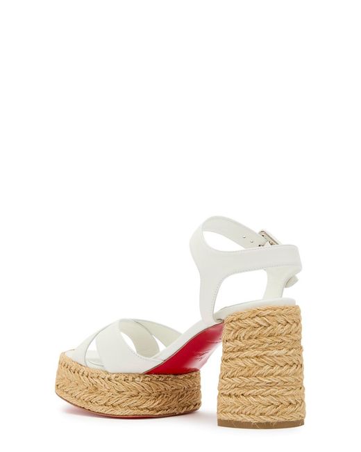 Christian Louboutin White Calakala 85 Nappa Espadrille Sandals