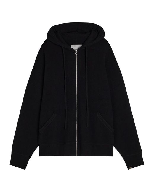 Extreme Cashmere Black N°460 Donnie Hooded Cashmere-Blend Cardigan