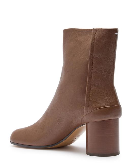 Maison Margiela Brown Tabi 60 Leather Ankle Boots