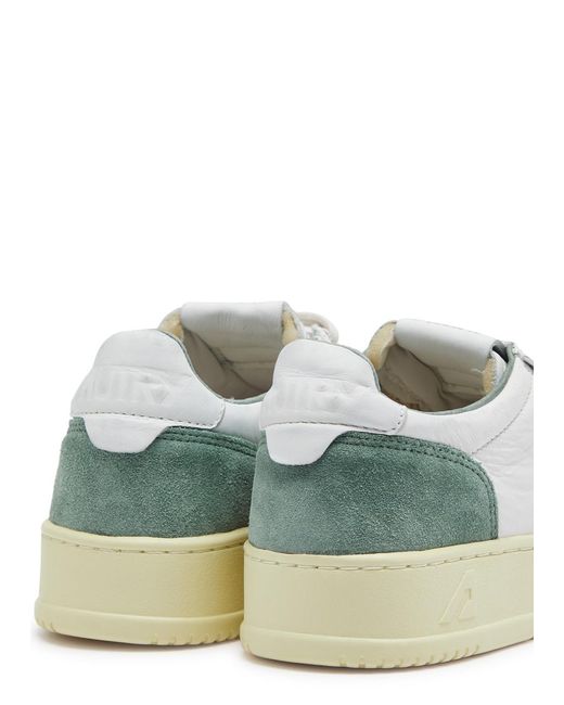 Autry Gray Medalist Panelled Leather Sneakers