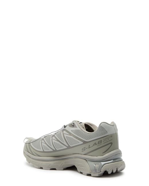 Salomon Gray Xt-6 Panelled Mesh Sneakers for men