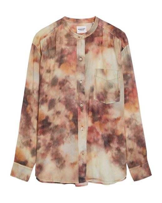 Isabel Marant Pink Mexika Printed Cotton Blouse