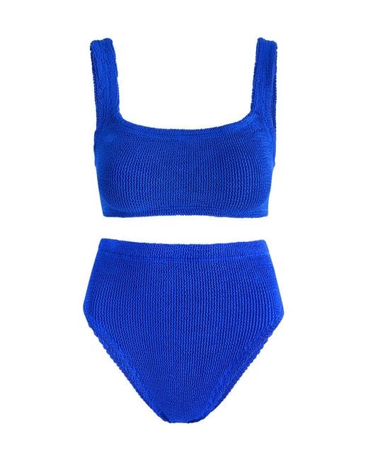 Hunza G Blue Patricia Crinkle Bikini