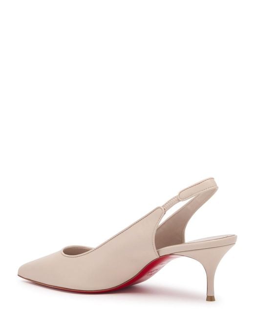 Christian Louboutin Pink Sporty Kate 55 Leather Slingback Pumps