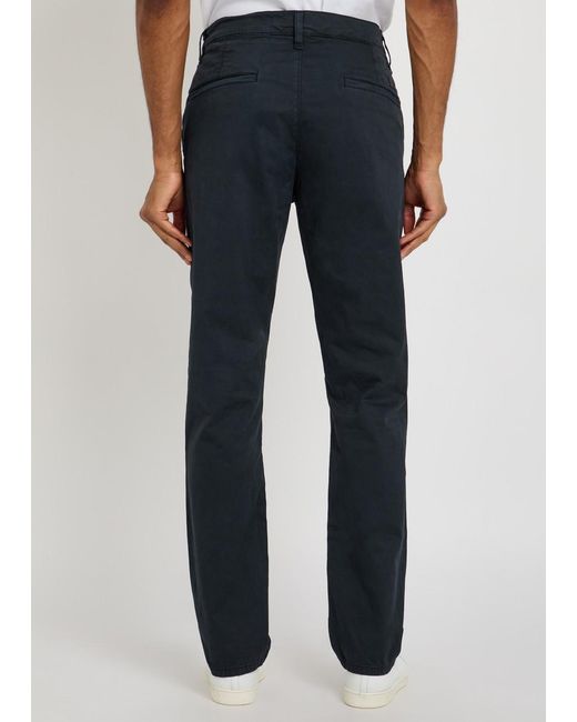 Nudie Jeans Blue Alvin Straight-Leg Stretch-Cotton Trousers for men