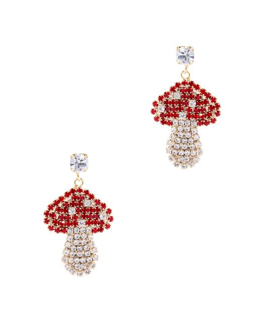 Rosantica Red Finferli Crystal-embellished Drop Earrings