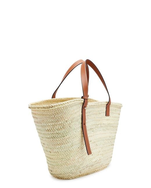 Loewe Brown Large Sand Raffia Basket Bag
