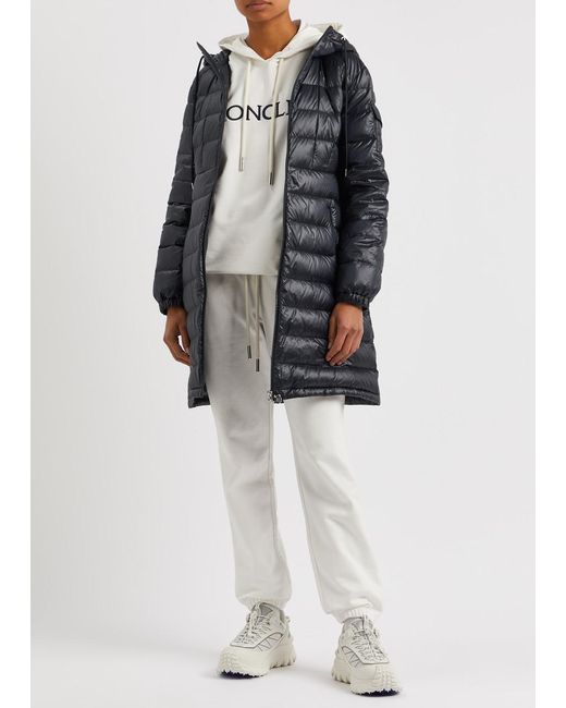 Moncler Blue Amintore Quilted Shell Coat