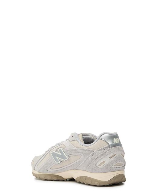 New Balance White 204L Panelled Suede Sneakers
