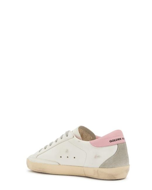 Golden Goose Deluxe Brand White Super-Star Distressed Leather Sneakers