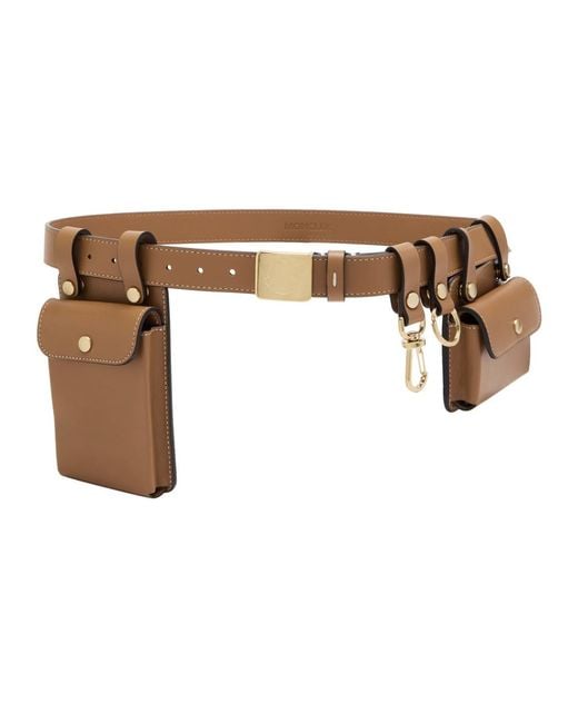 Moncler Brown Pocket Leather Belt
