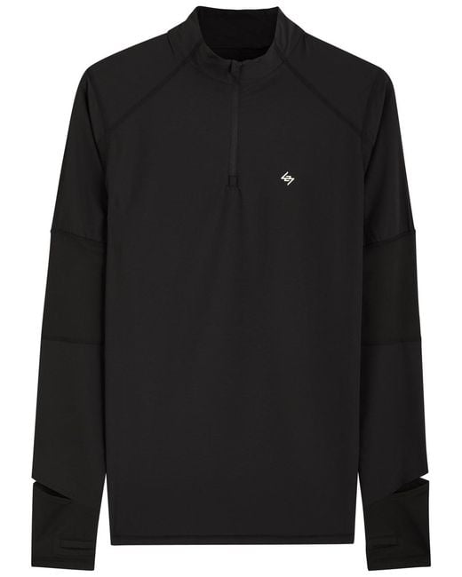 Represent Black 247 Run Quarter Zip Stretch-Jersey Jacket for men