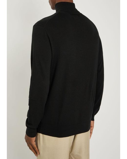 Polo Ralph Lauren Black Roll-Neck Wool Jumper for men