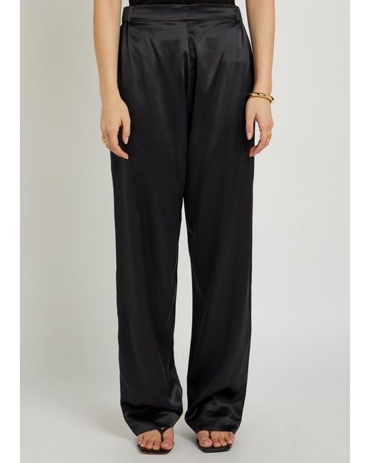 Delos Black Gilbert Silk Trousers