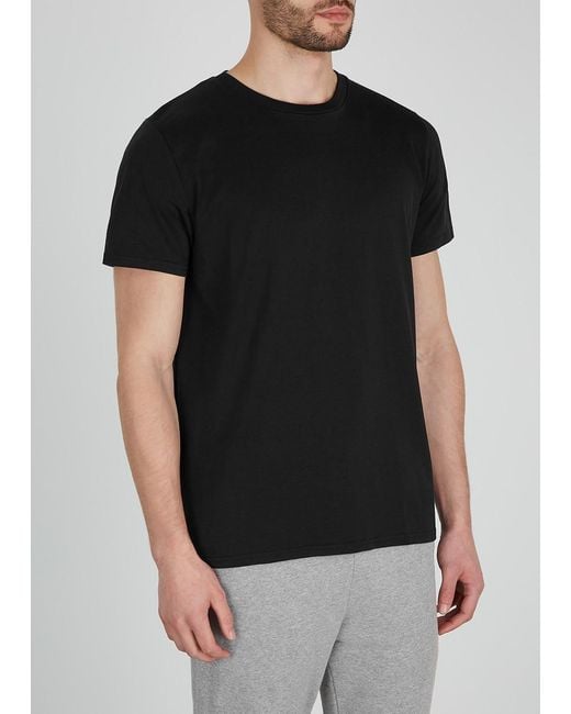CDLP Black Lyocell-blend T-shirt for men