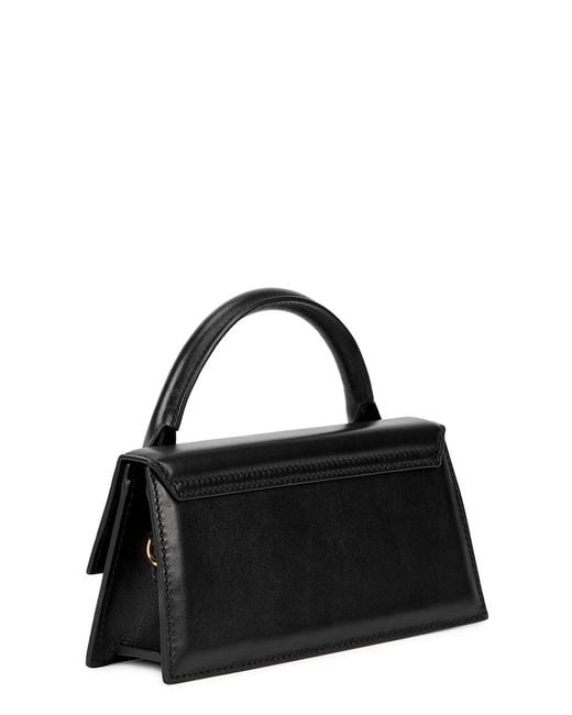 Jacquemus Black Le Chiquito Long Leather Top Handle Bag