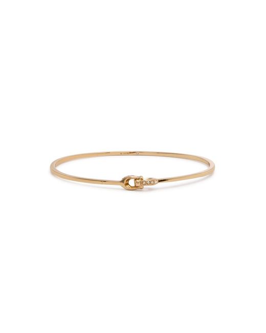 COACH White Interlock Logo-Embellished Bangle