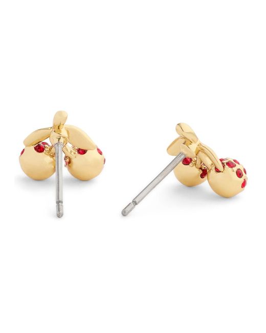 COACH White Cherry Pavé Earrings