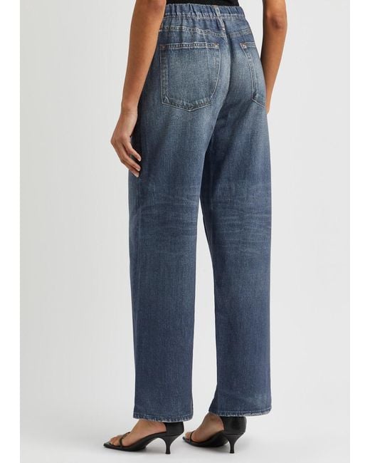 Rag & Bone Blue Miramar Jeans-print Cotton Sweatpants