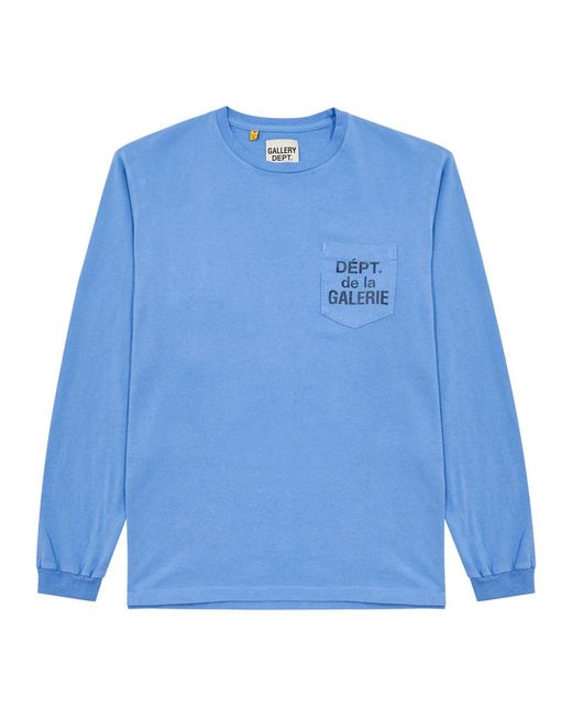 GALLERY DEPT. Blue Logo-print Cotton Top for men