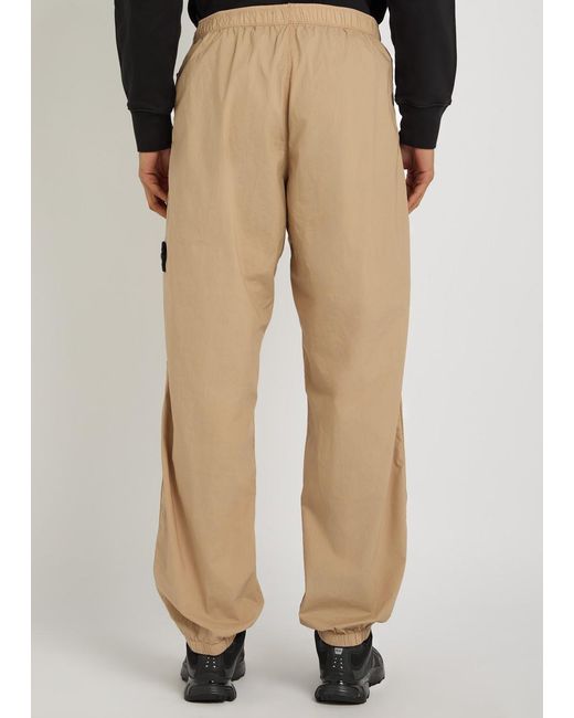Stone Island Natural Tela Stretch-Cotton Trousers for men