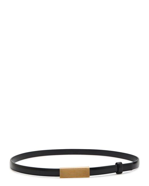 Khaite Black Empire Leather Belt