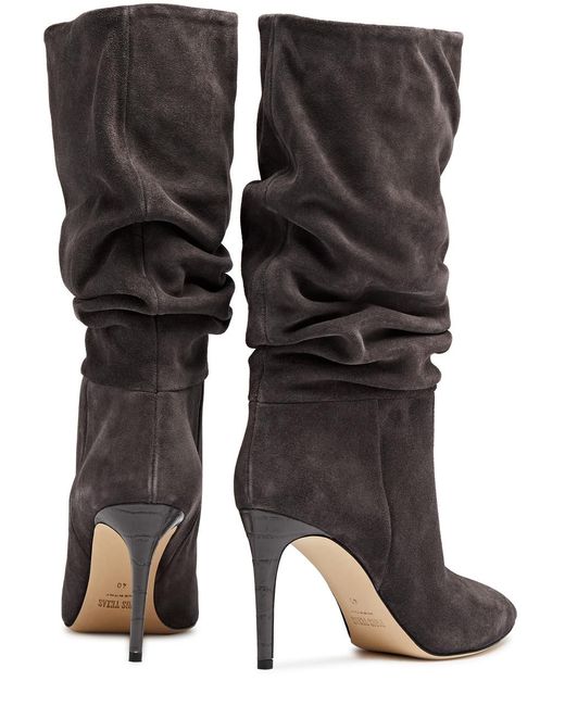 Paris Texas Black Slouchy 85 Suede Knee-high Boots