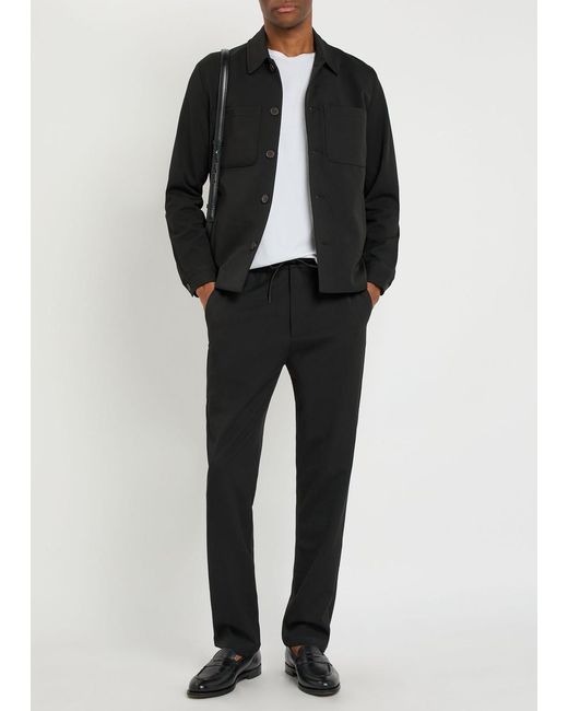 Les Deux Black Marseille Hybrid Woven Overshirt for men