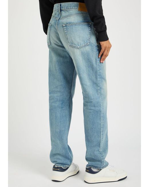 Saint Laurent Blue Straight-Leg Jeans for men