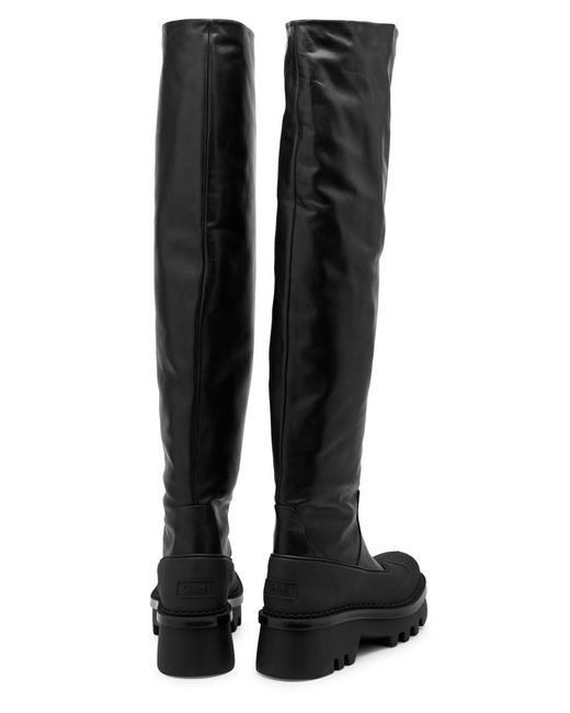 Chloé Black Raina Leather Over-the-knee Boots