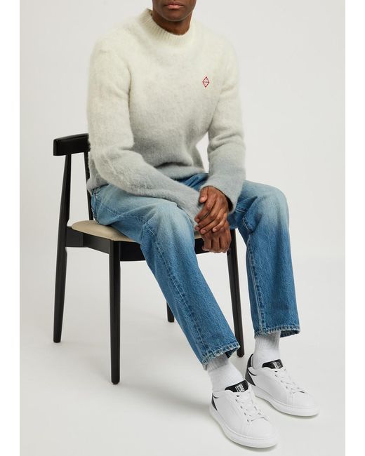 Givenchy White G Set Panelled Leather Sneakers for men