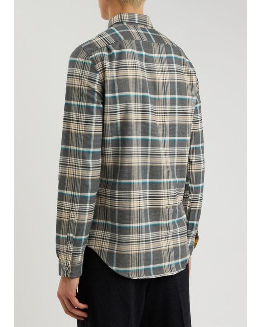PS by Paul Smith Gray Checked Cotton Shirt for men