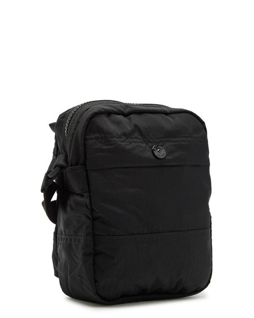 Stone Island Black Logo-Appliquéd Nylon Pouch Bag for men