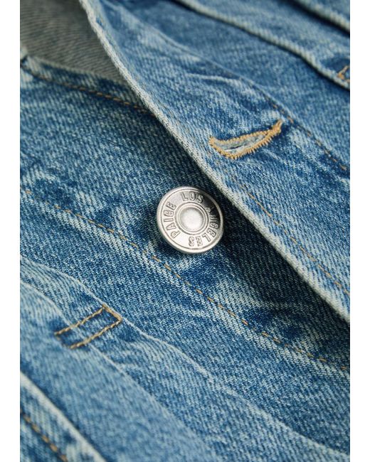 PAIGE Blue Tobin Denim Jacket for men