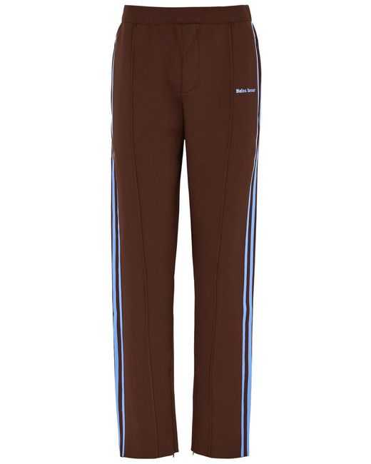 Wales Bonner Brown X Wales Bonner Logo-embroidered Kntited Track Pants