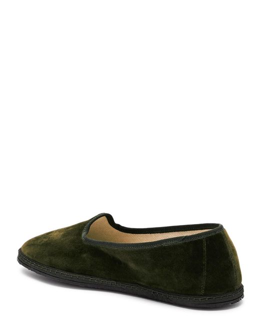 Vibi Venezia Green Velvet Slippers