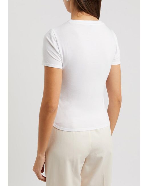 PAIGE White Noemi Stretch-Jersey T-Shirt