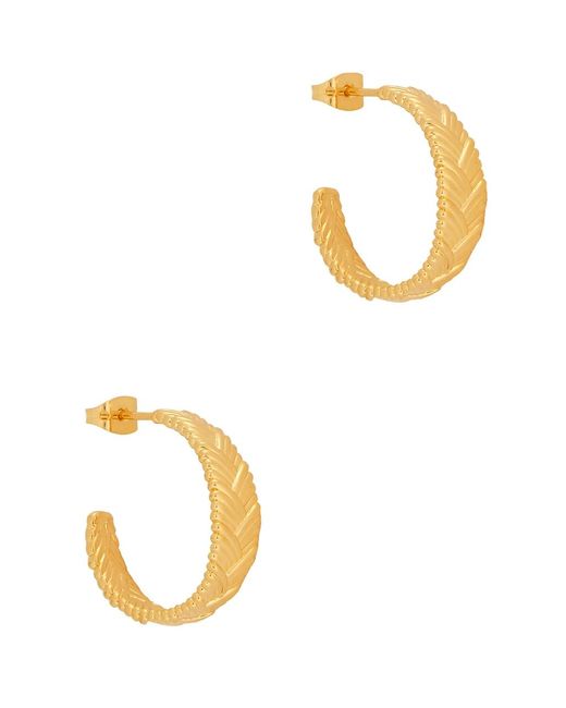 Missoma Metallic Braid Medium 18kt -plated Hoop Earrings
