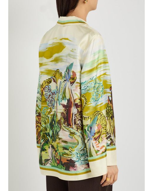 ALÉMAIS Multicolor Jungle Boogie Printed Silk Shirt