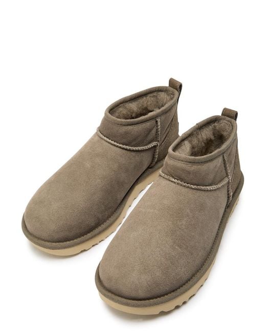 Ugg Brown Classic Ultra Mini Suede Boots
