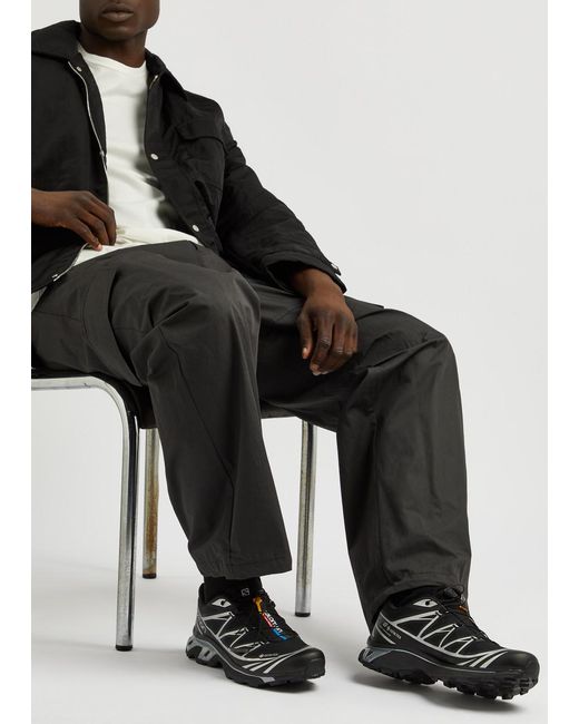 Salomon Black Xt-6 Gtx Panelled Mesh Sneakers for men